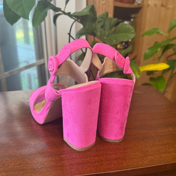 MADDEN GIRL pink open-toed block-heeled "Mine" dress sandal SIZE 8 - Picture 3 of 6